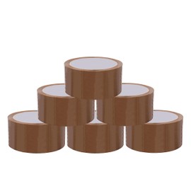 BIGtec 6 Rolls Parcel Tape Packing Tape Packaging Tape Cardboard Tape Standard 66 m Long 48 mm Wide Brown Packaging Material for Parcels and Cardboard