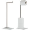 MARMOLUX ACC Free Standing Brushed Nickel Toilet Paper Holder Stand