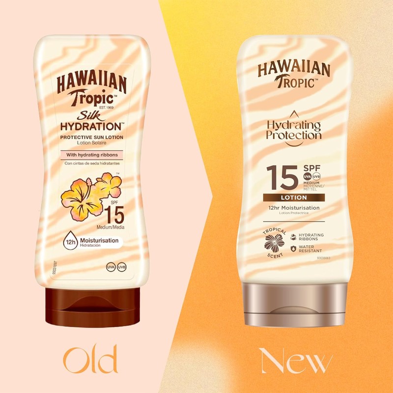 Hawaiian Tropic Silk Sun Loción SPF15 180ml – Hidratación ligera