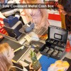 KYODOLED Locking Cash Box with Lock,Money Box with Cash Tray,Lock