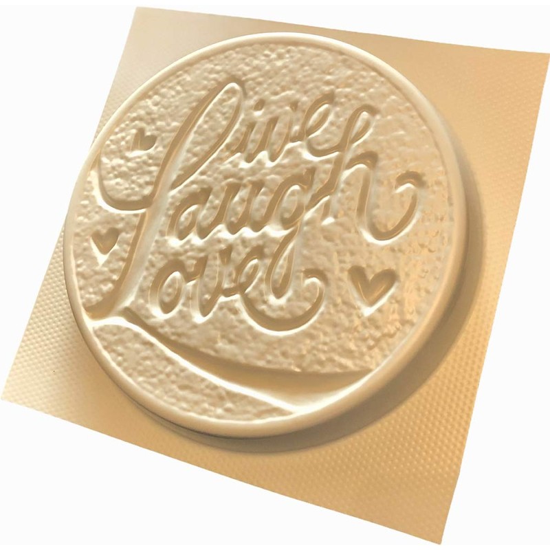dennycraftmoulds Live Laugh Love Garden Concrete or Plaster Plaque Mould