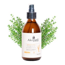 Hidrolato de Tomillo Orgánico 250ml | Cuidado para Heridas, Irritaciones, Exceso de Grasa y Caspa | 100% Natural, Vegano, Sin Químicos | Agua Destilada con Aceite Esencial de Tomillo | AKOPALTI