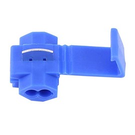50 Unidades Conectores de Empalme Rápido sin Pelar Cables, de Calibre 18-14 AWG en Tipo T con Terminales de Cobre Aislados en Azul para Aplicaciones A