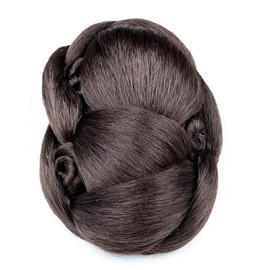 Remeehi Chignon Hairpiece, Large Size, Bun Wig, Serving Wig, Formal, Yukata, Wedding, School Entrance Ceremony, Coming-of-Age Ceremony, Brown