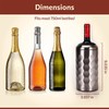 Premium Wine Chiller - 750ml Stainless Steel Bottle Cooler, Double-Walled