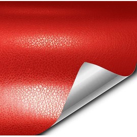 VViViD+ Fine Grain Red Leather Soft Touch Vinyl Wrap Sheet Roll (3ft x 5ft)