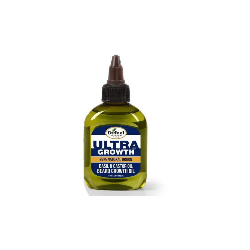 Difeel Mens Ultra Growth Aceite De Albahaca Para Barba
