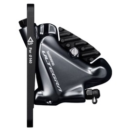 Shimano BR-R8070 IBRR8070F1RF Front Resin Pad (L02A) with Fins, Flat Mount, Hydro Trick Included, Mounting Bracket for Diameter 5.5 / 6.3 inches (140 / 160 mm) Rotors