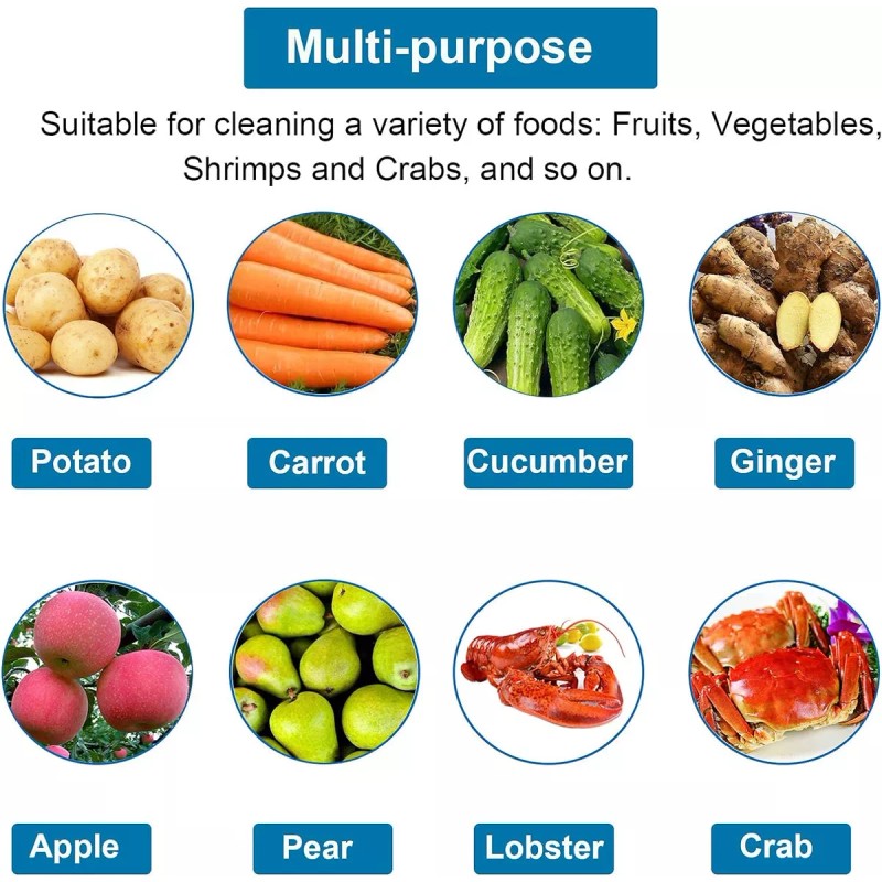 Ganganmax Cepillo Limpiador De Verduras, Cepillo De Limpieza De Frutas