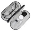 MoKo Double Eyeglass Case, Contact Lens Case with Mirror Tweezers