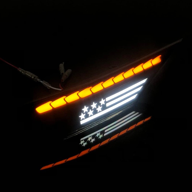 ECAHAYAKU Front Led Fender Side Marker Light Switchback White/Amber Turn