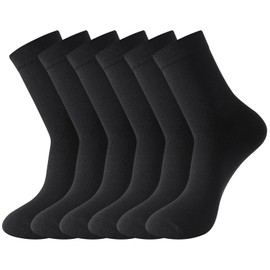 Utensilsto 6 Pairs of Socks Men Women 39-42 Cotton Socks White & Black Men's Socks Women's Socks Breathable Thin Socks for Work Leisure Business Everyday, Black, 39 - 42