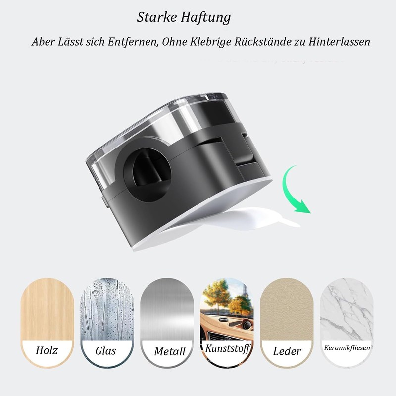 Beiyan Pack of 8 cable wall clips (transparent black)