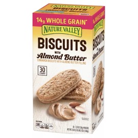 Nature Valley **2 Box**Nature Valley Biscuit Sandwich with Almond Butter (30 ct.)~Total 60 ct.
