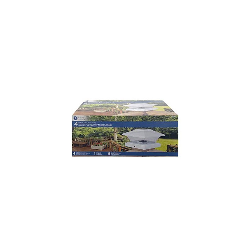 Boston Harbor Solar POSTCAP Light White 4PK 26086