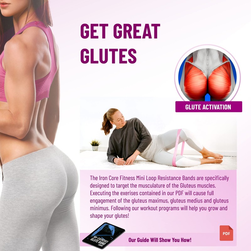 10 Resistance Loops for Trainers, Bootcamp, Gym. Tone Glutes, Thighs,
