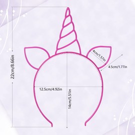 Unicorn Horn Headbands, Luminous Unicorn Hair Bands for Kids, Kids Unicorn Birthday Headbands, Luminous Party Unicorn Hair Bands, Unicorn Party Hats for Kids (Pack of 6)