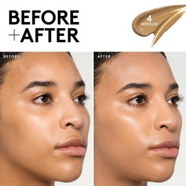 Fenty Beauty Glow ‘N Set Essentials: Hydra Vizor Huez Refillable Tinted SPF 30 Moisturizer + Invisimatte Instant Setting & Blotting Powder + Free Brush:_Hydra Vizor Huez Shade 4 + Invisimatte Powder