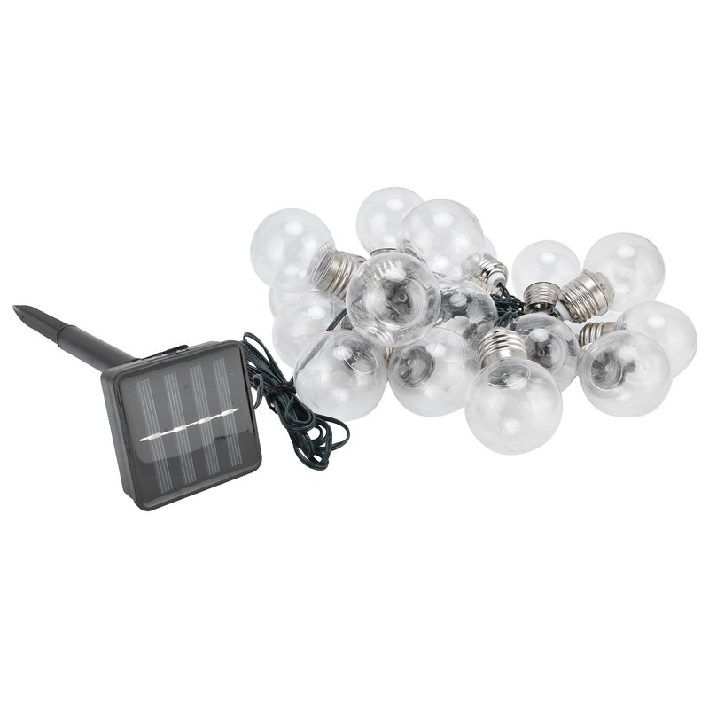20LEDs G50 Solar Bulb Light String Outdoor Waterproof for Garden