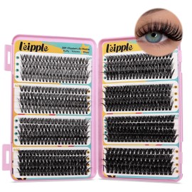 Leipple Natürliche Wimpernbügel, D-Curl-Wimpern, 10–16 mm, weich und flauschig, dickes Volumen, russische Wimpernverlängerungen zu Hause, 8 Stile, 624 Stück (30 + 40 + 50 + 60 + 70 + 80 + 100 + 120D)