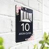 Custom Signs Solar Illuminated Modern Anthracite House Number Sign 24cm