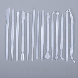 Omeblos Clay Tools, Air Dry Clay Tools, 14Pcs Polymer Clay Tools, Plastic Pottery Tools Clay, DIY Plastic Polymer Carving Set Clay Kit Pottery Modeling for Carving, Styling, Embossing