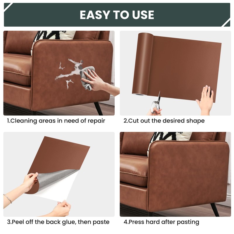 ZERNBER Leather Repair Kit for Furniture,79X16in Leather Repair Kit Car