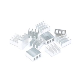 JESSINIE 10Pcs 11x11x5.5mm Heatsink Silver 4 Blades Efficient Heat Dissipation Heat Sink Lightweight for Cooling 3D Printer CPU GPU Development Board Module Chip Cooler High Speed Cooling