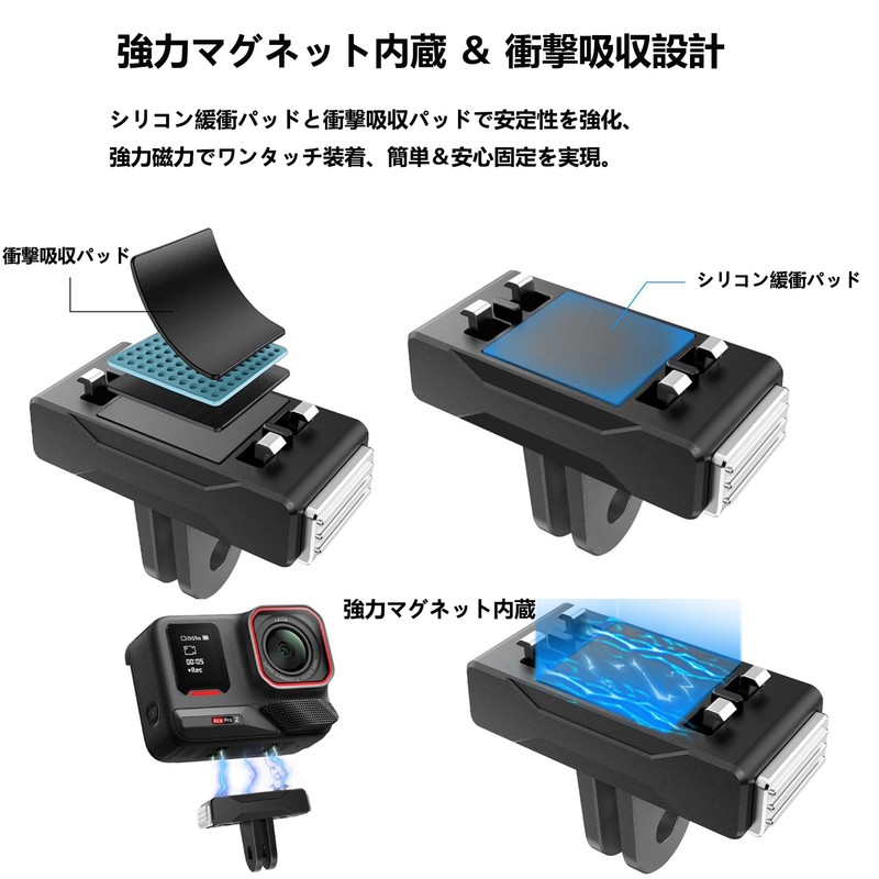 DGSHUIJIE Magnetic Quick Release Mount Compatible with Insta360 X5/Ace Pro