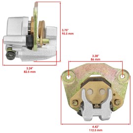 Caltric Rear Brake Caliper for Suzuki Vinson 500 LT-F500F LTF500F 4X4 Manual 2003-2004