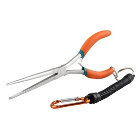 SPEEDWOX 7.5" Extra Long Needle Nose Pliers with Anti-Loss Lanyard Needle Remover Pliers with Serrated Jaw for Jewelry Making, Bending Wire and Small Object Gripping for Hard to Reach Narrow Spaces