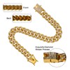 Dog Chain Diamond Collar 18K Gold Plated Walking Metal Chain