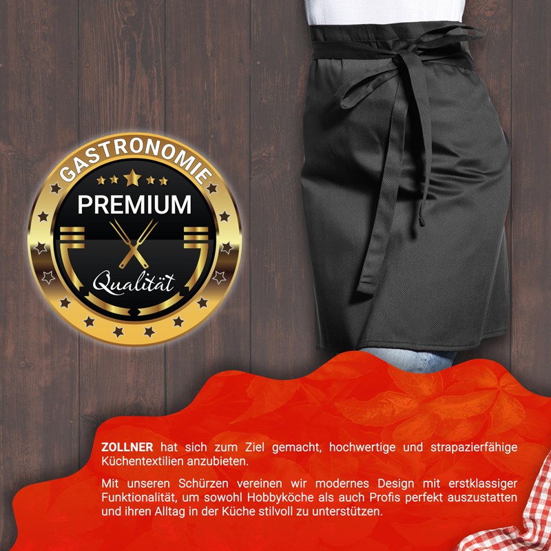ZOLLNER Bistro Apron 65% Polyester, 35% Cotton, 95 x 100