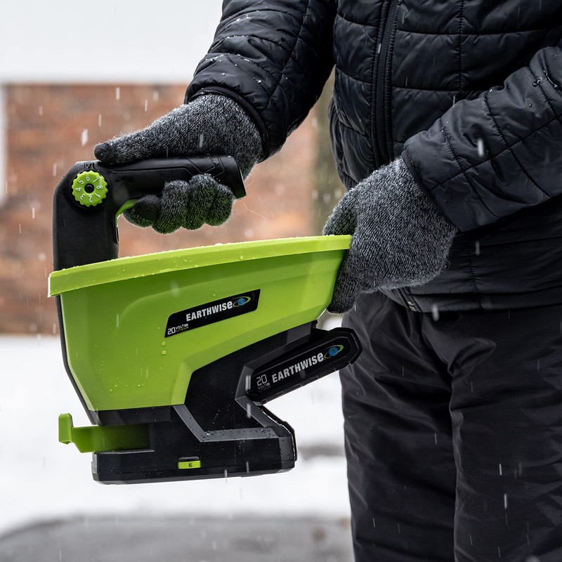 Earthwise SP001 20-Volt Cordless Electric Handheld Fertilizer Seed Garden Spreader