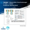 tecuro - 49600 Water Meter Screw Connections, 3/4 Inch Nut