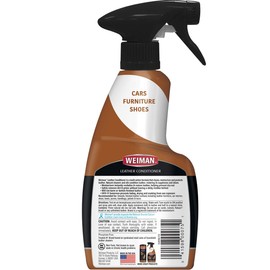 Weiman Leather Cleaner and Conditioner for Furniture - Cleans Conditions and Restores Leather Surfaces - UV Protectants Help Prevent Cracking or Fading of Leather Car Seats, Shoes, Purses