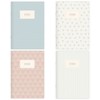 etmamu 124 Set of 4 Notebooks Hand-Drawn Patterns A5 Lined