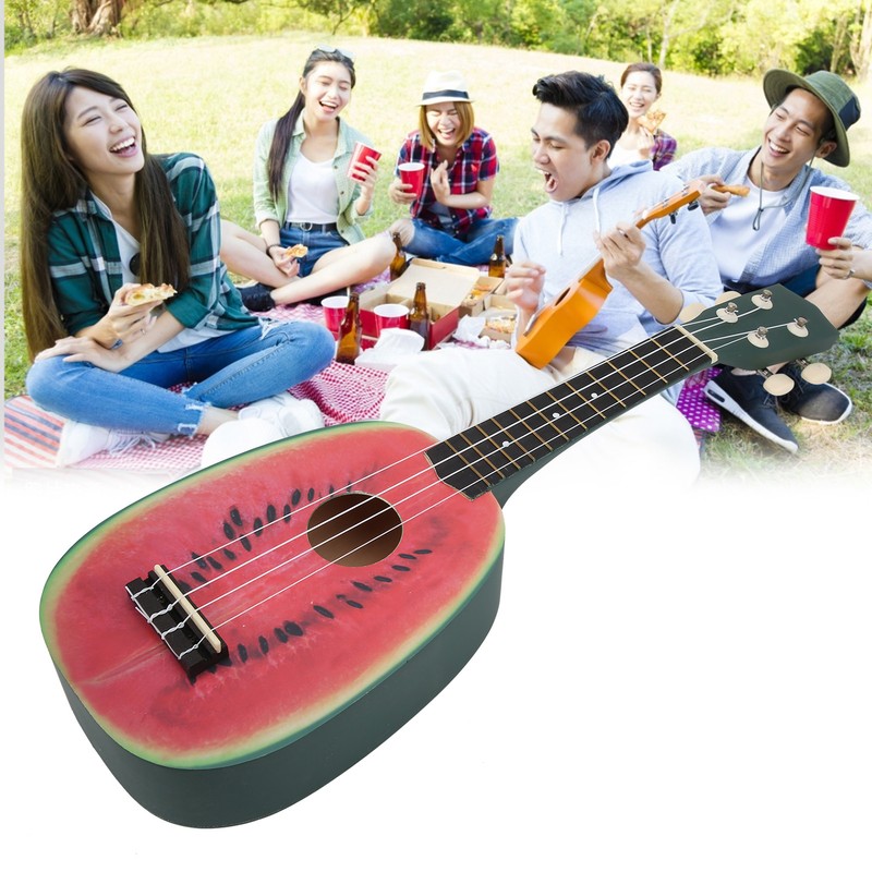 21in Ukulele with Carry Bag Tropical Fruit Pattern for Beginners