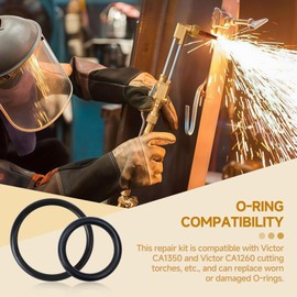 (2 Sets) for CA1350 and CA1260 Cutting Torch O-Ring Rebuild/Repair Kit - Compatible with Victor O-Ring Sizes 13A and 13B for Welding Torches and Cutting Equipment