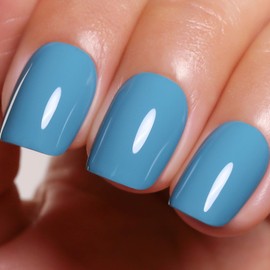 Ozzeal Gel Polish, 0.5 Fl Oz Sky Blue Gel Nail Polish Spring Summer Soak Off LED UV Gel Nail Polish Art Starter Manicure Salon DIY Nail Gel Polish