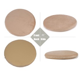 Sigmat Cojín de asiento redondo de 15 pulgadas, cojín de taburete de espuma viscoelástica para silla de taburete, caqui