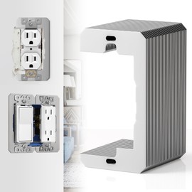 WooFog 30 Pcs Wall Plate Spacer,Flush Fit Device Leveling Plates,Electrical Box Outlet Spacers Shims,Electric Receptacle Spacers for Fixing Walls/Device Fix/Switch -Thicker Metal Outlet Shims