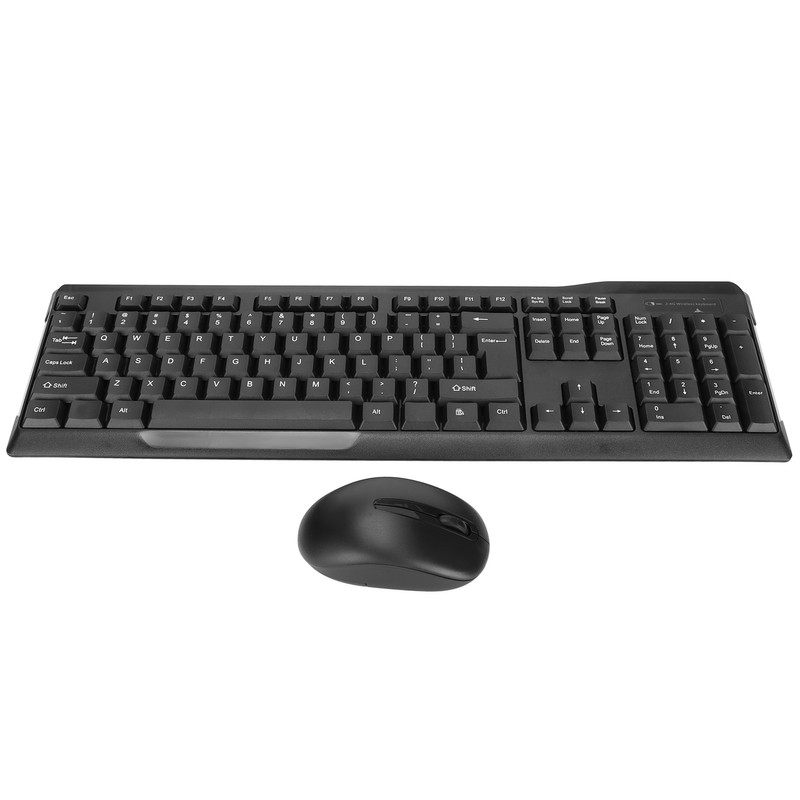 Keyboard Mouse Combo 2.4Ghz Wireless Splashproof Mute Optical Engine Positioning