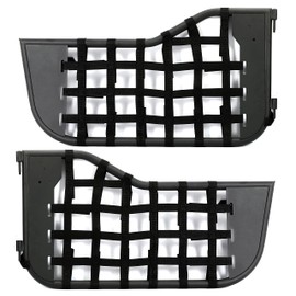 KUAFU 2-Door Tubular Doors Compatible with 1976-1995 Jeep Wrangler CJ7/YJ w/Side Mirror Powder Coated Black Pair