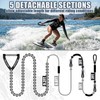 Vortexain Wakesurf Rope with Handle, 25ft 5-Section Adjustable Floating Water