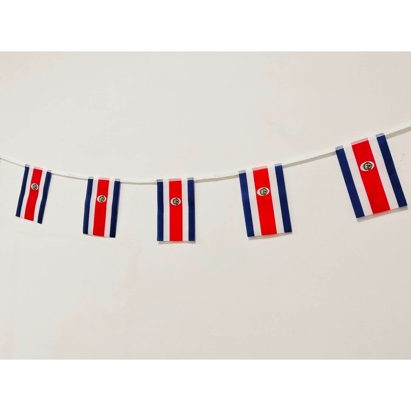 Pandiui23 Costa Rica Flag 40 Pack 35ft 5.5" x 8.25"