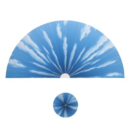 CHOOSEU Arch Window Shade Blackout for Half Moon Window,Honeycomb Blind for Half Circle Arched Window Coverings,Easy to Cut and Install(24" Radius, Blue Sky)