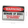 SUPVOX 2Pcs Beware of Dog Sign Durable Iron Warning Sign