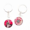 Recycled circuit board keychain, round (red)
