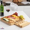 DECOMIL - Bamboo Cheese Board and Knife Set, Charcuterie Board